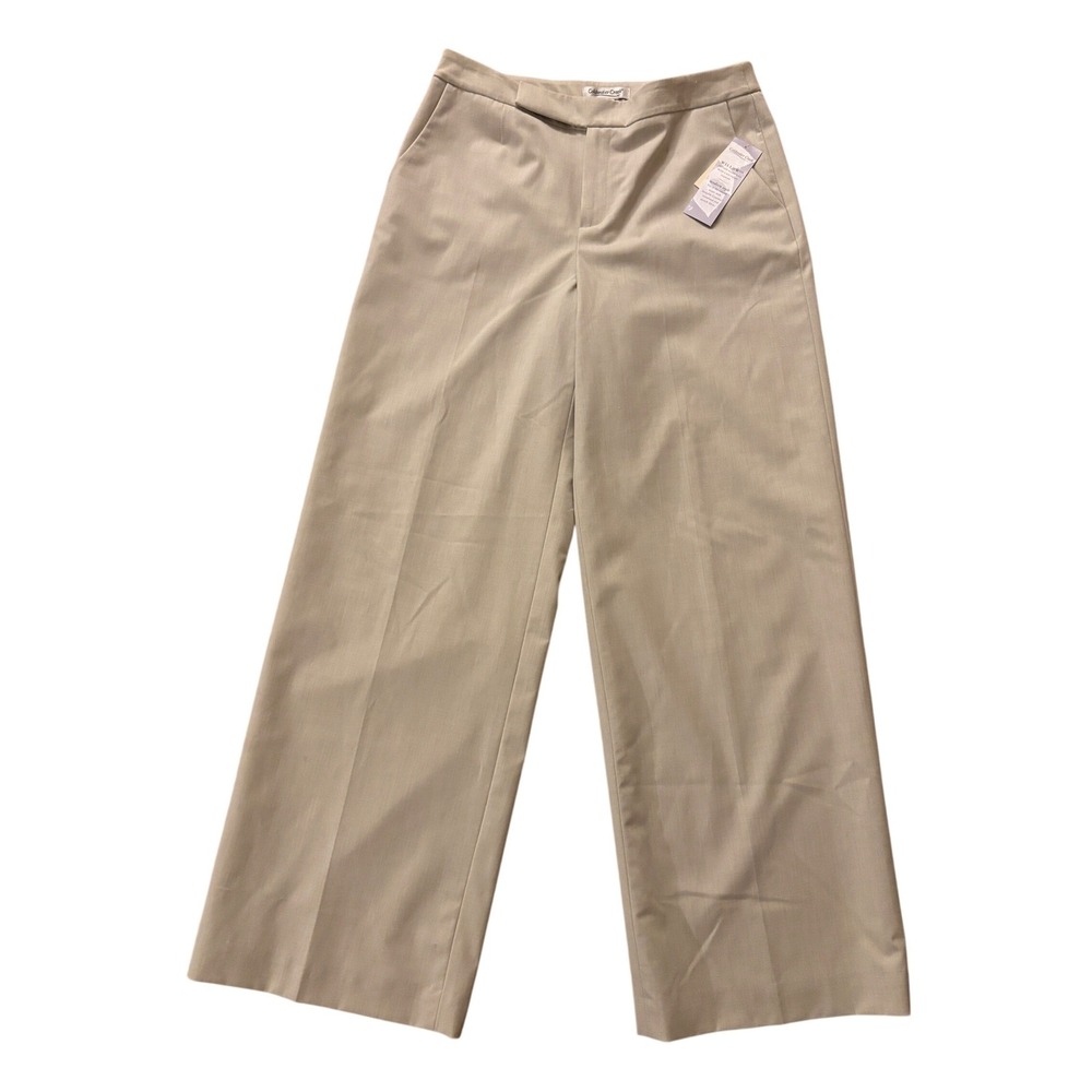 Coldwater Creek Willow Fit Wide Leg Dress Pants Tan Beige Size 8, New With Tags